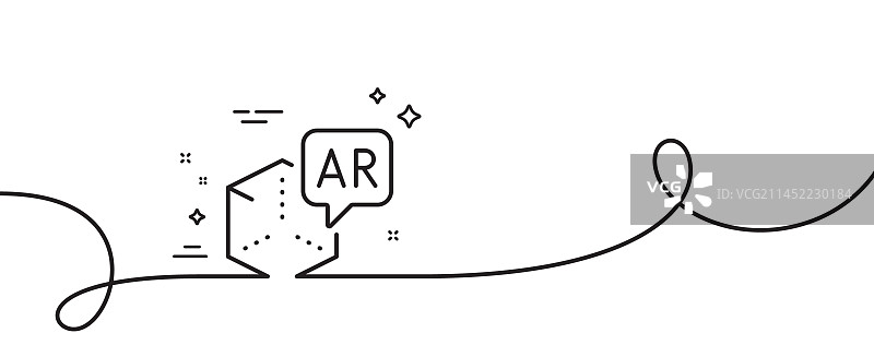 增强现实线条图标VR模拟标志图片素材
