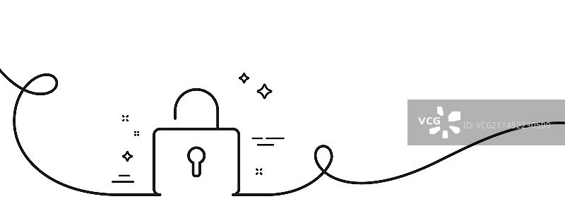 锁线条图标私人储物柜连续标志图片素材