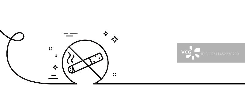 禁止吸烟线条图标图片素材