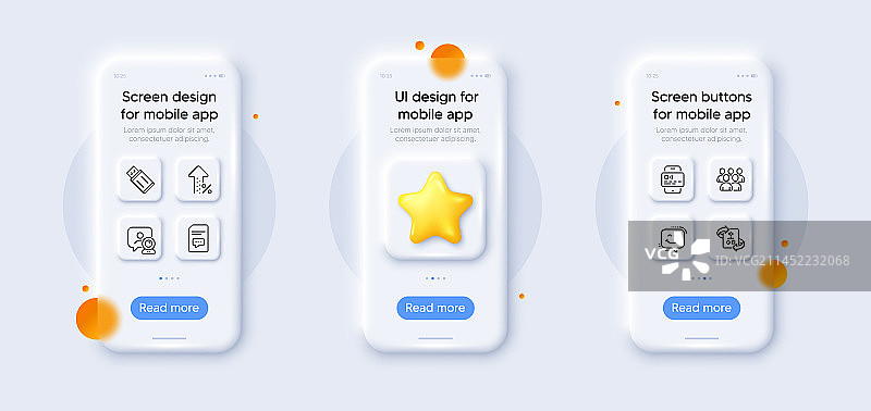 微笑聊天视频会议和群组线条图标图片素材