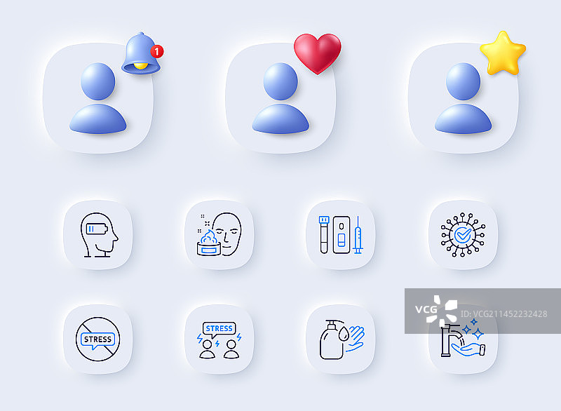 疲惫感、困难、压力与停止压力线图片素材