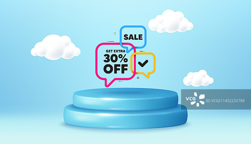 30%折扣促销banner贴纸形状图片素材