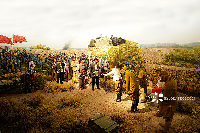 山东省济宁市微山湖铁道游击队纪念园图片素材