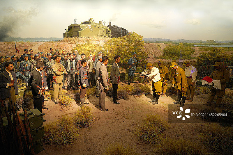 山东省济宁市微山湖铁道游击队纪念园图片素材