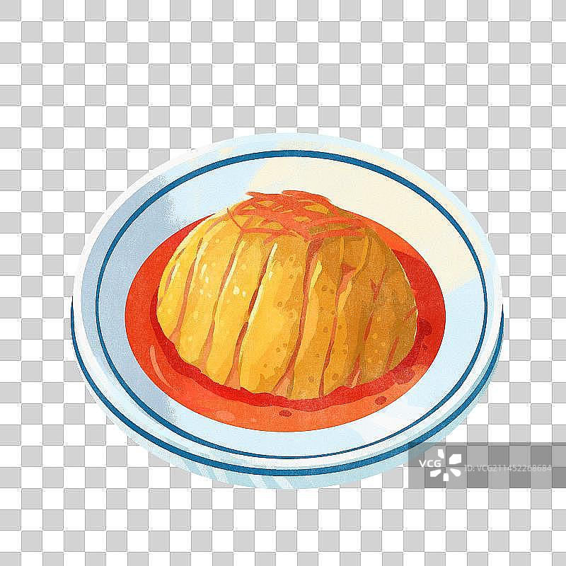 卡通湖南湘菜东安鸡插画图片素材