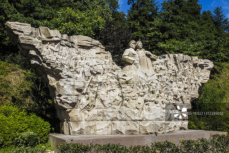 井冈山革命博物馆，建筑、馆藏、朱毛雕像等图片素材