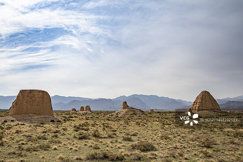 宁夏银川西夏王陵一，二号陵图片素材