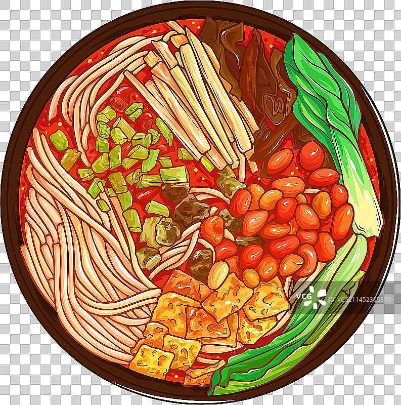 手绘螺蛳粉图片素材