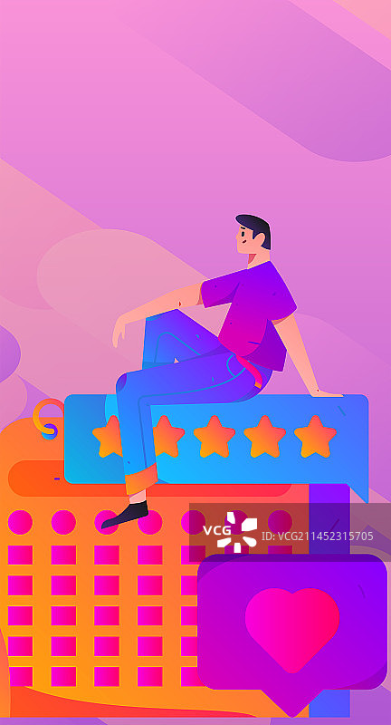 社交发表评论扁平矢量概念运营手绘插画图片素材