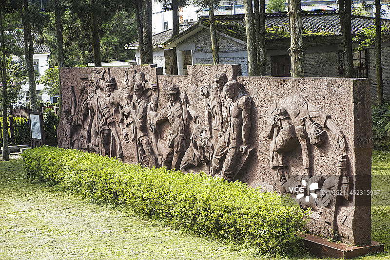 江西吉安小井红军医院旧址，解放军总医院革命传统教育基地，中国红军第四军医院旧址，烈士摸，死难烈士纪念图片素材