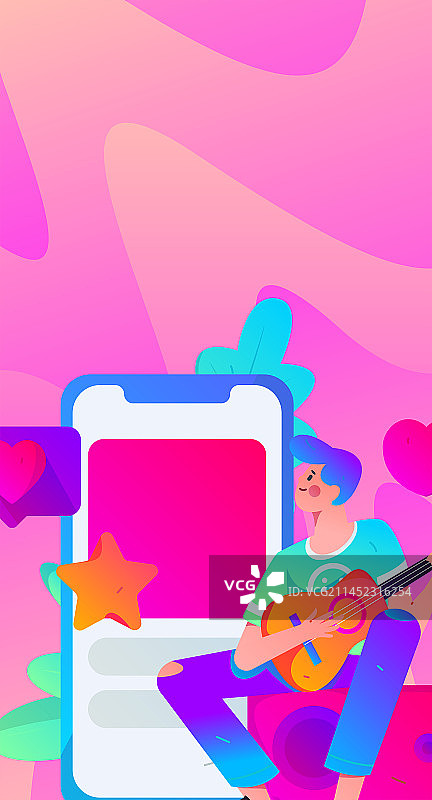 虚拟的人物社交沟通概念商业扁平矢量手绘插画图片素材