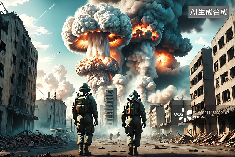 【AI数字艺术】热核战争场景概念图图片素材