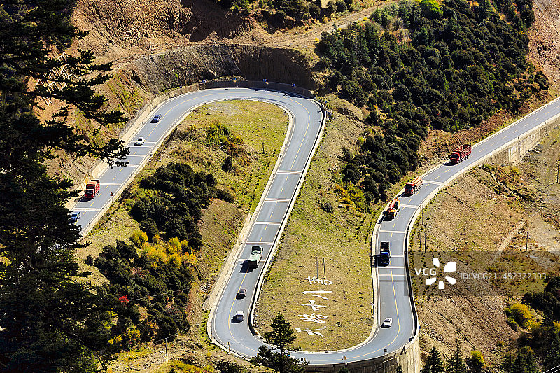 川西天路图片素材
