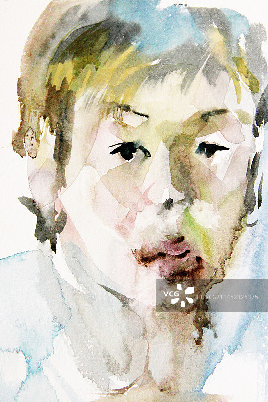 脸上有闪光的人的特写肖像图片素材