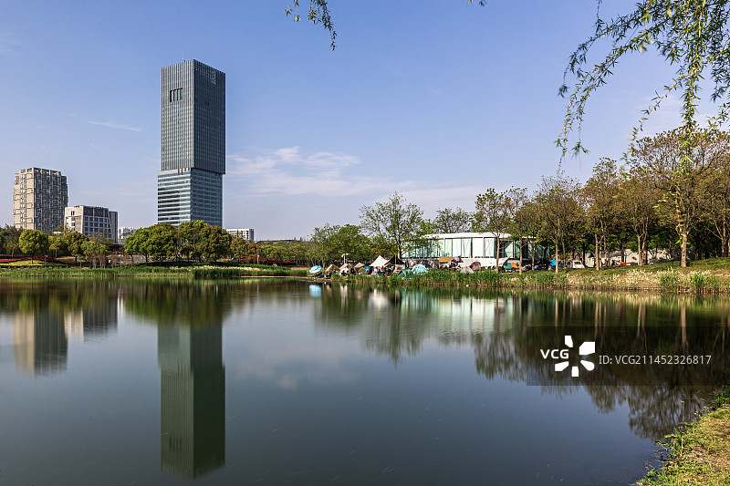 上海嘉定区城市建筑和户外天空图片素材