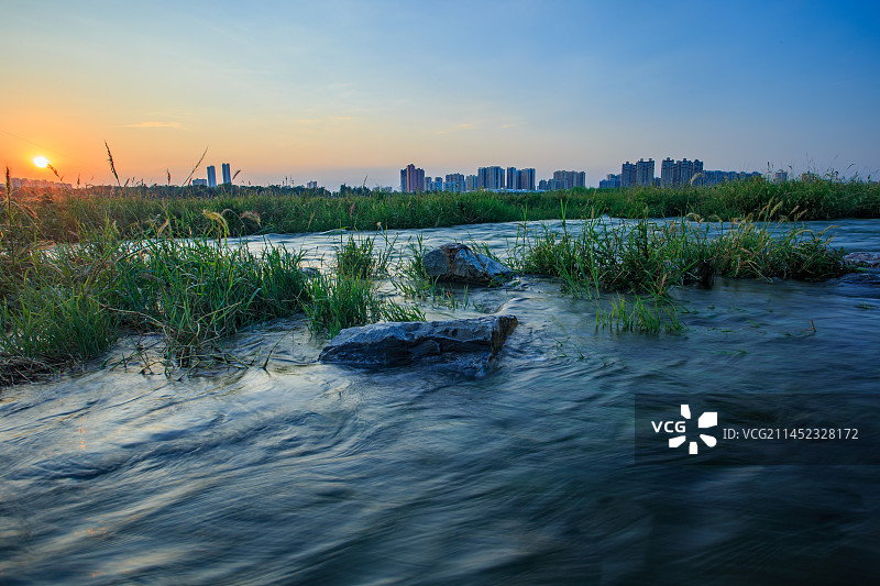 南阳白河风光图片素材