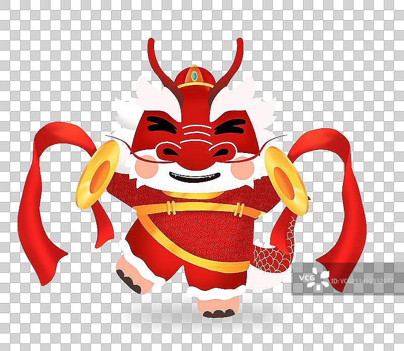 红色喜庆龙年中国龙元素图片素材