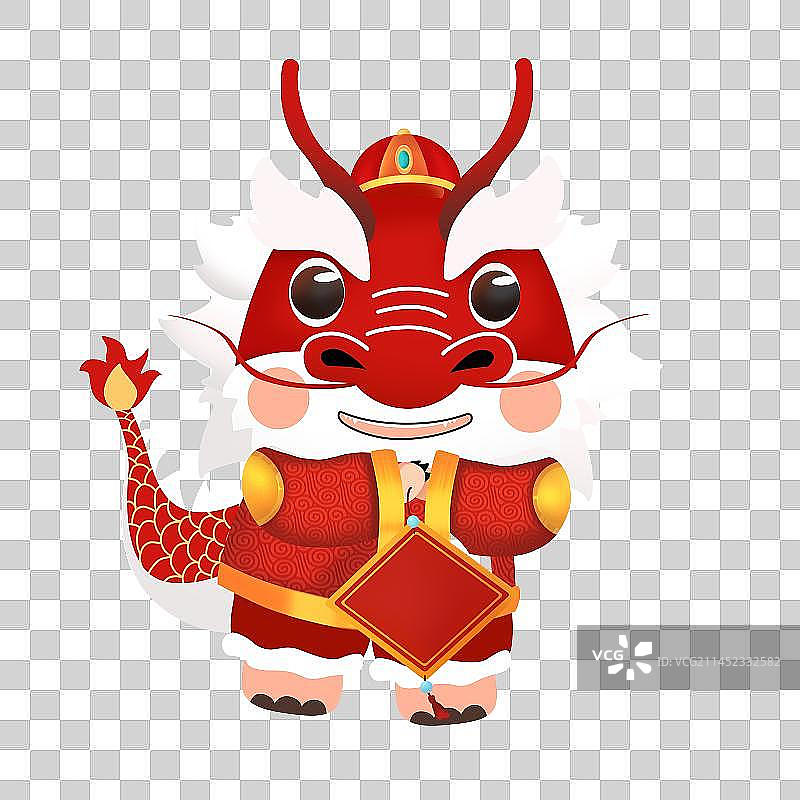 红色喜庆龙年中国龙元素图片素材