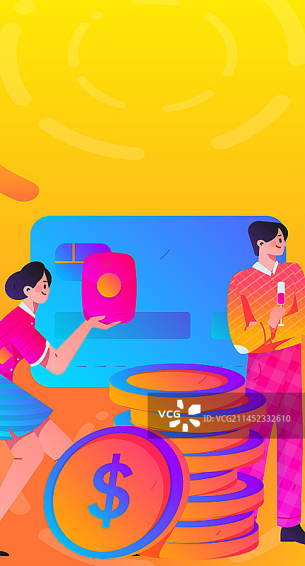 互联网金融理财投资扁平矢量概念运营手绘插画图片素材