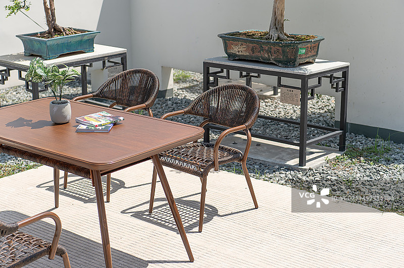 休闲桌椅实景展示图片素材