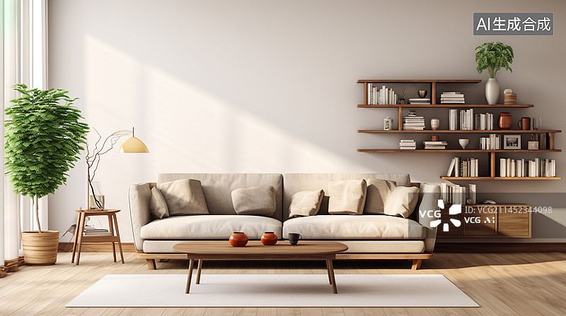【AI数字艺术】简约室内装修设计效果图图片素材