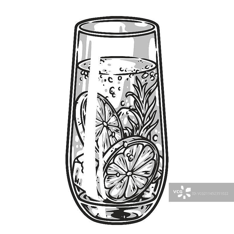 单色玻璃冷苏打贴纸图片素材