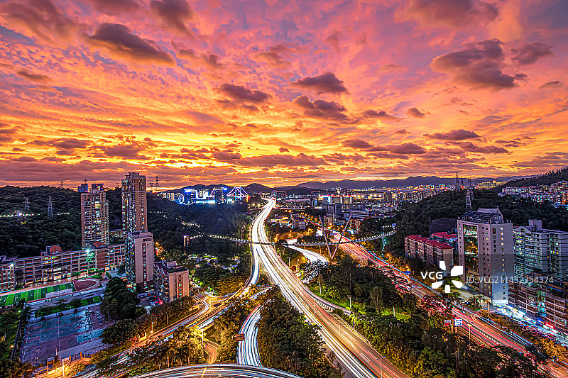 厦门2023.9.3台风海葵限定世纪晚霞图片素材