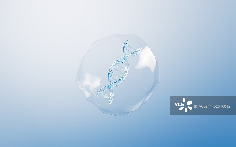 细胞分子与DNA结构3D渲染图片素材