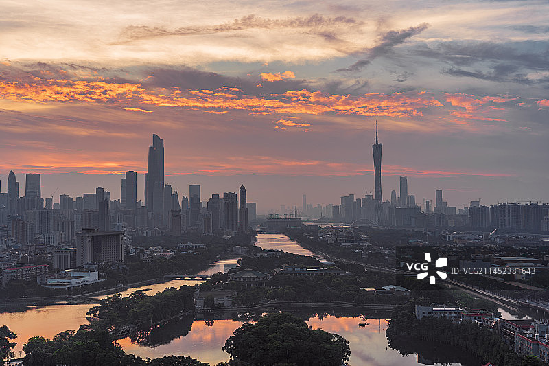 东山湖朝霞图片素材