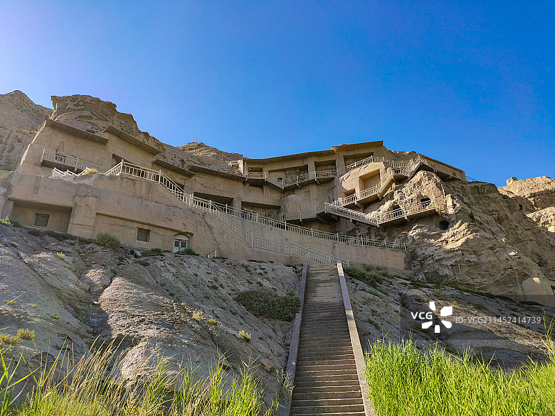 新疆阿克苏地区拜城县克孜尔石窟图片素材