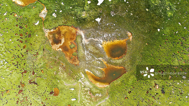 青海查旦湿地：长江源区最大泥碳湿地图片素材