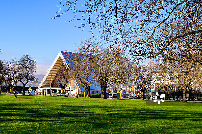 新西兰基督城纸板教堂图片素材