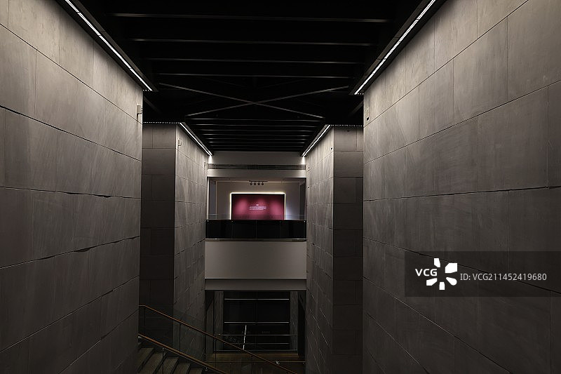 公共建筑苏州博物馆西馆的内部空间图片素材