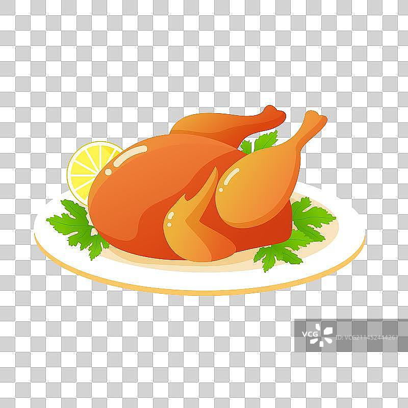 感恩节烤火鸡圣诞节的节日庆祝活动矢量元素图片素材