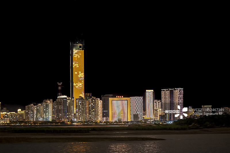厦门鹭江道夜景图片素材