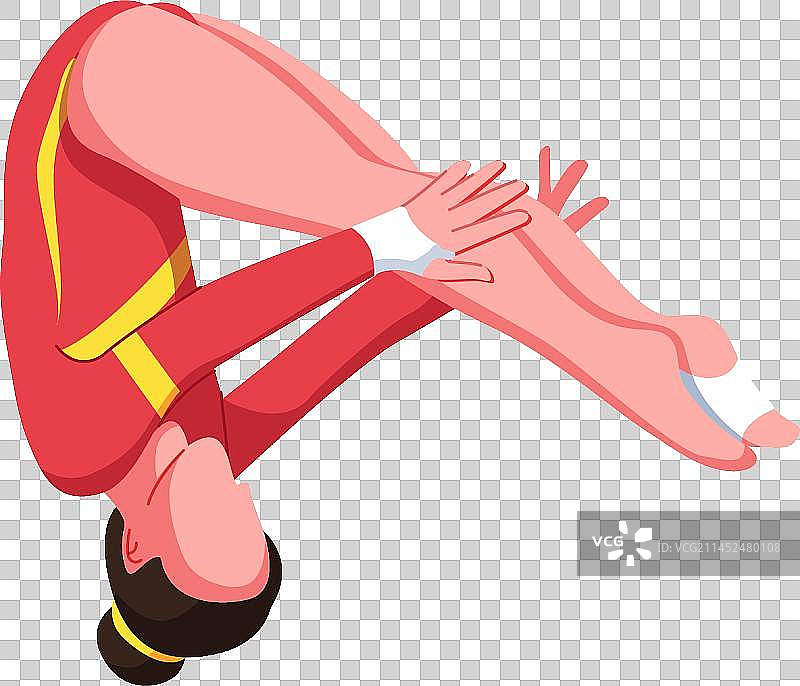 一个女运动员正在跳跃图片素材