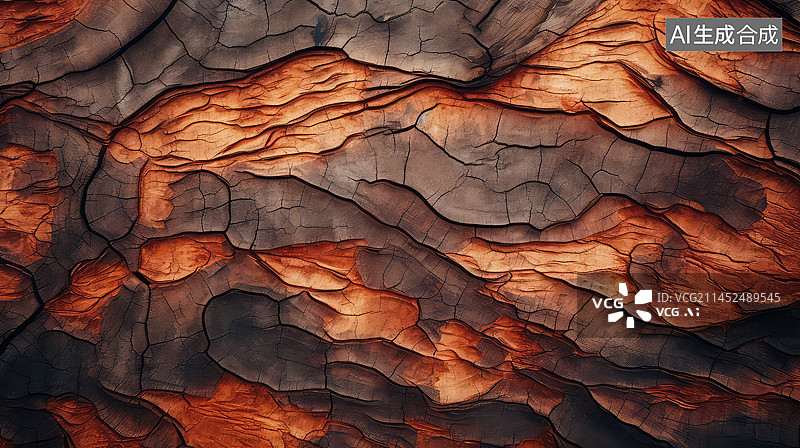 【AI数字艺术】树皮质感的背景图片素材