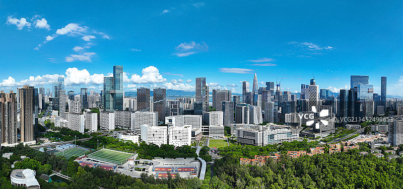 广东省深圳市南山区深圳软件产业基地深圳大学航拍图片素材