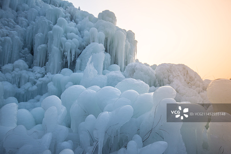 鹰手营子四方洞冬天满是冰挂图片素材