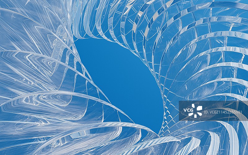 透明玻璃几何体背景3D渲染图片素材