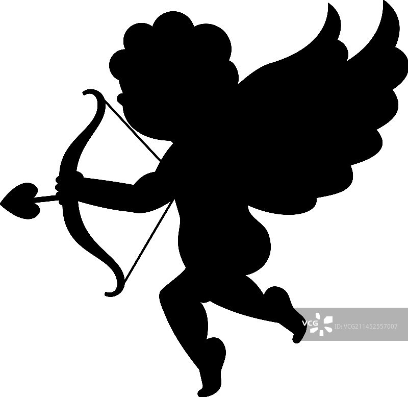 手持弓箭的丘比特图标图片素材