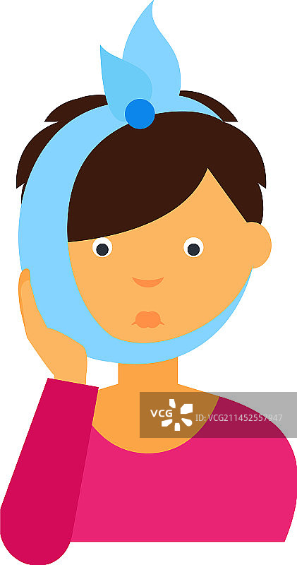 牙痛图标的女人图片素材