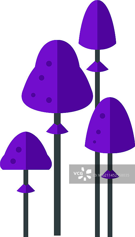 紫色裸盖菇图标图片素材