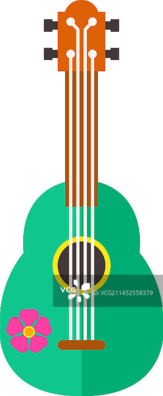 绿色尤克里里图标图片素材