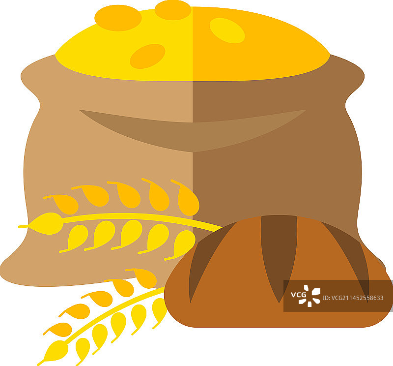 面包和谷物图标图片素材