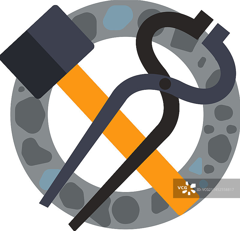 铁匠工具：钳子和锤子图标图片素材