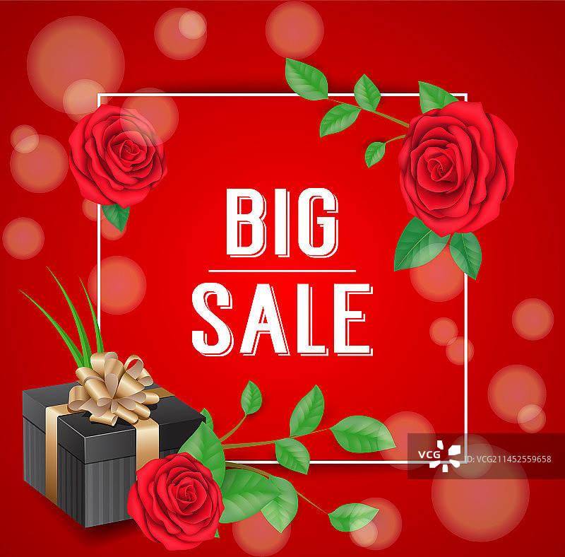 促销banner和礼品盒设计图片素材