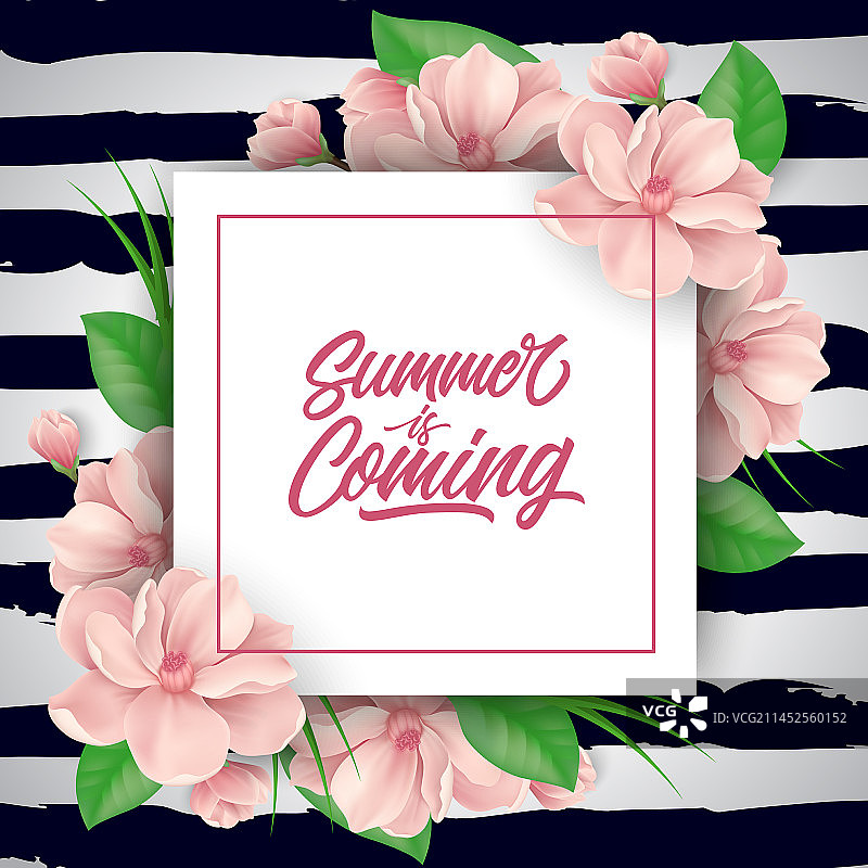 夏季来临的字样图片素材