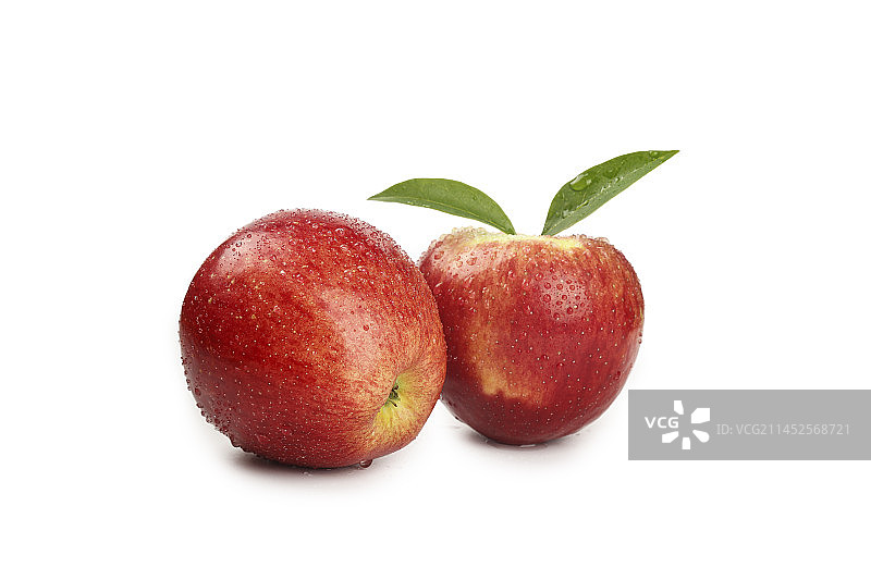 白底上的红露苹果图片素材