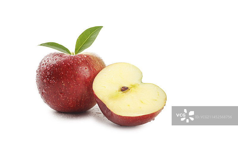 白底上的红露苹果图片素材